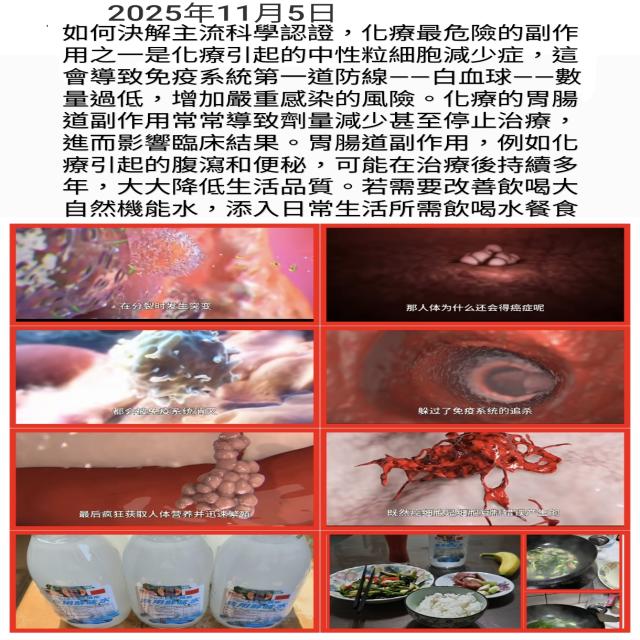 如何決解主流科學認證,化療最危險的副作用之一 如何決解主流科學認證,化療最危險的副作用之一