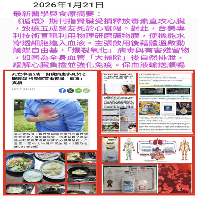 最新醫學與食療摘要：心袞竭